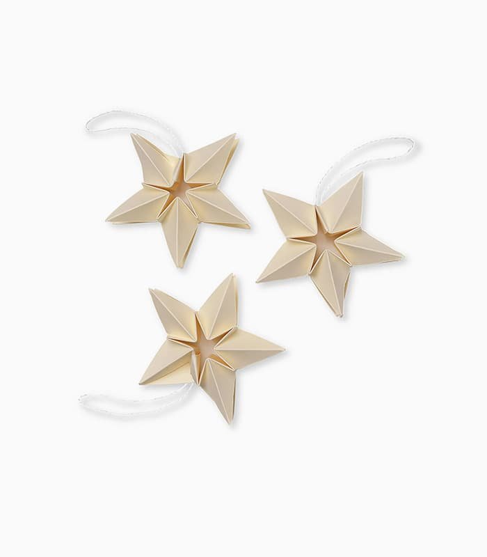 Amanda paper star Christmas decoration 3-pack